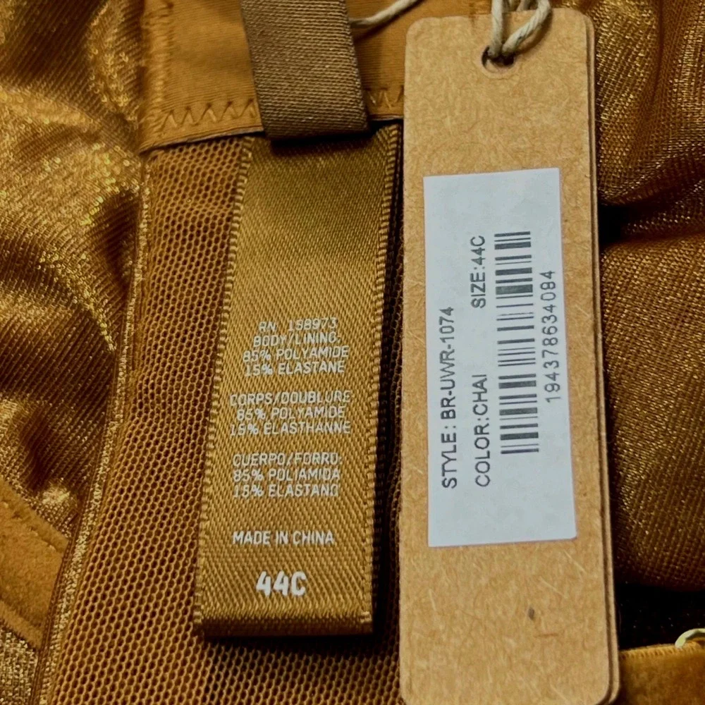 SKIMS Glissenette‎ Straight Neck Underwire Bra Chai 44C - Picture 8 of 9